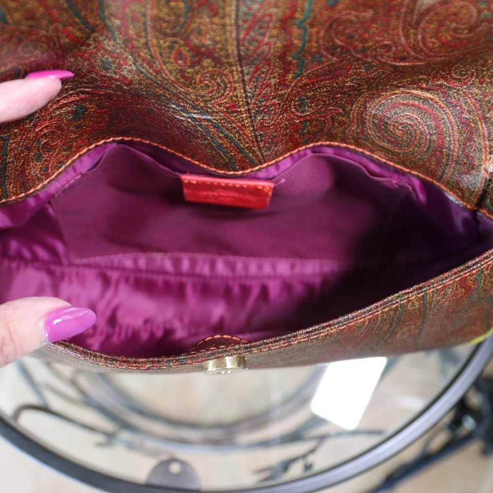 SOLD ETRO Multi-color Paisley Purse - Picture 14 of 16